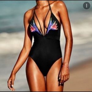 VS Pink Embroidered Swimsuit